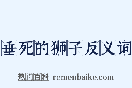 垂死的狮子反义词是什么意思的图片